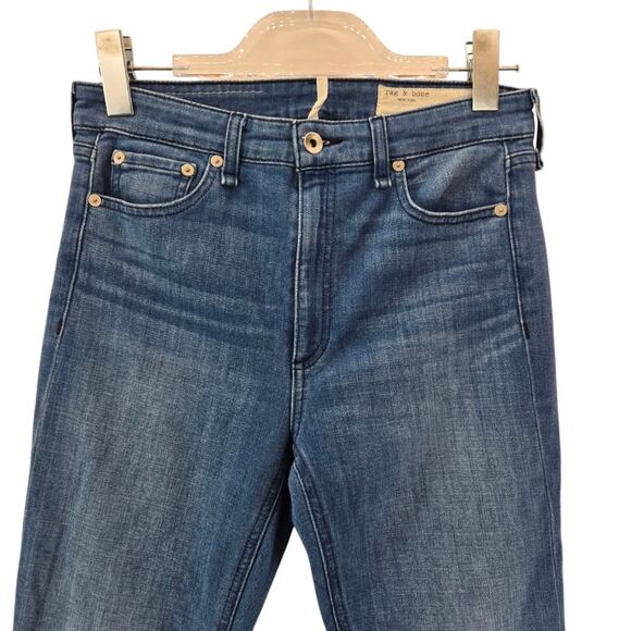 Rag & Bone Jeans Womens 27 Nina High Rise Ankle Flare Poppy Designer Cropped - Picture 2 of 11